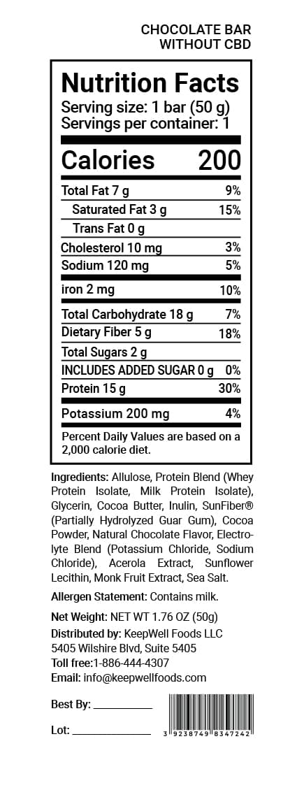 Chocolate Protein Bar Nutrition Facts
